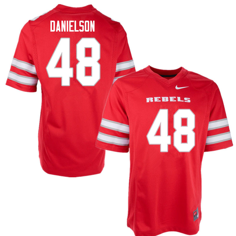 Men #48 Royce Danielson UNLV Rebels College Football Jerseys Sale-Red - Click Image to Close